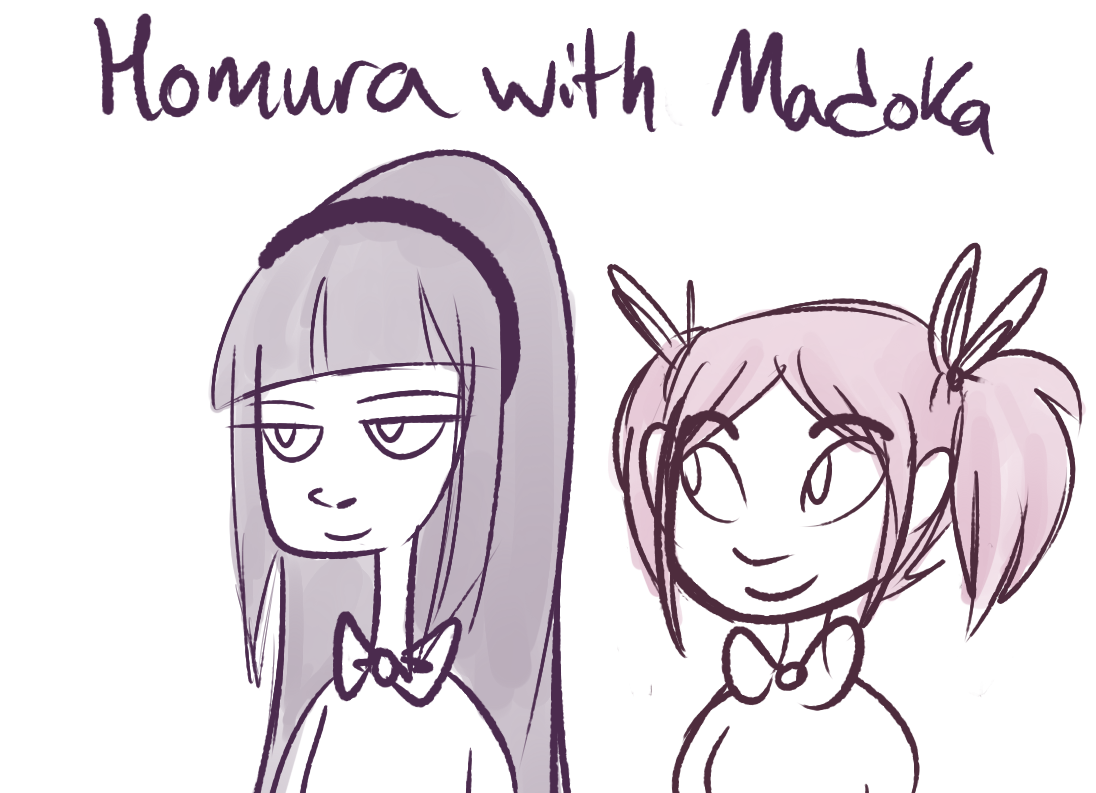 notnights:  I saw a photoset of Madoka and Homura on my dash and this is all that