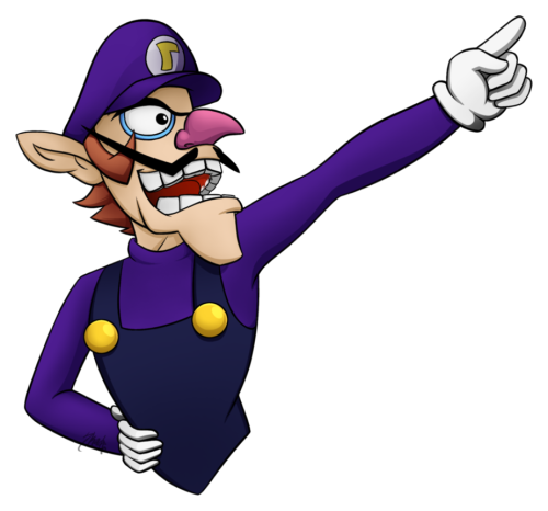 midnightpremier:Waluigi Valentine for all those love-stricken Mario fans out there. Have a good WAHn