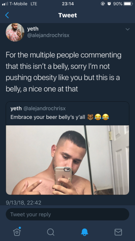 brujoria:   He went from body positive to fat shaming in .000000000001 seconds lmao   
