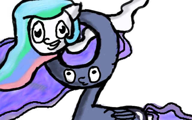 ask-celestia-stuff:  2 Best Sisters! ————————————— luna