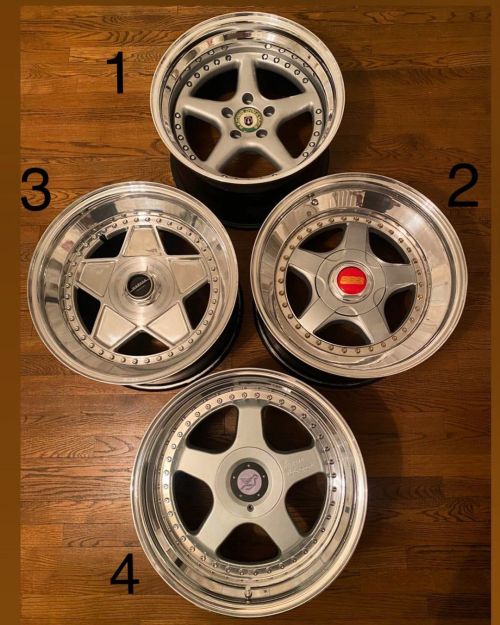 Choose your favorite five spoke design! Via @funky_wheelz  #wheelswap #wheels #rims #new #clear #set