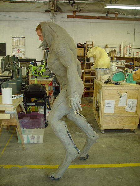 It’s #MonsterSuitMonday! Here’s suit actor Brian Steele doing a test fitting for “