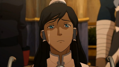 This ending just wrecked me, okay?   Because if you look at Korra you’ll see she’s feeling the same way she felt at the end of book 1  She defeated the villain, but still ended up broken and powerless  And then Aang came in and saved the day