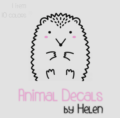 TS4 Animal Decals http://helen-sims.blogspot.ru/2016/07/ts4-animal-decals.html