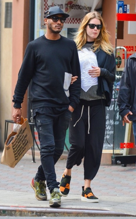 Doutzen Kroes and Sunnery James out shopping in New York City.