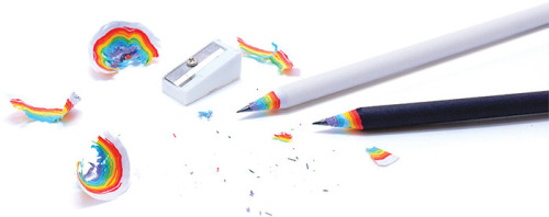 steampoweredcupcake: itscolossal: Rainbow Pencils by Duncan Shotton SIGNAL BOOST i frickin love this