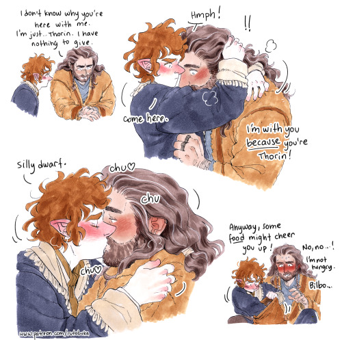 Bilbo cheers up his dwarf boyfriend