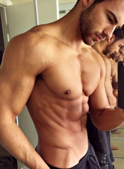 jawdroppingmen:  If you love sexy shirtless men you should follow my tumblr page: http://jawdroppingmen.tumblr.comFor gay NSFW pictures and gifs follow my other blog (18+ only)http://jawdroppingmenxxx.tumblr.com