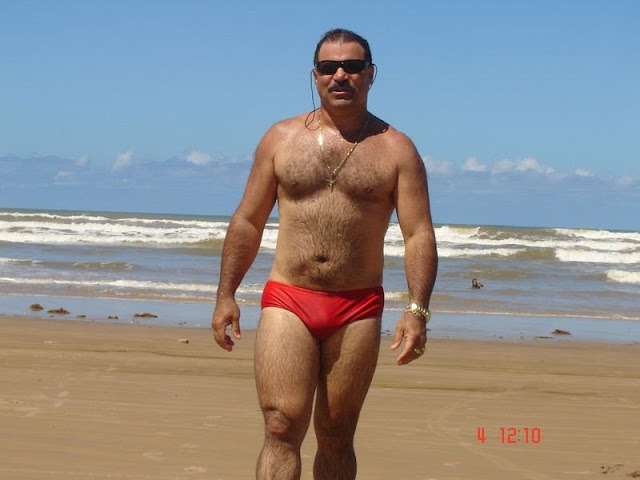 Fat men in speedos