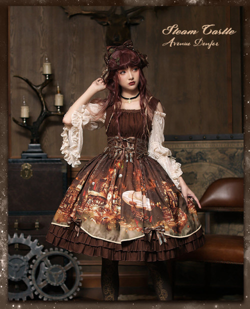 lolita-wardrobe:  NEW Release: Avenue Denfer 【-Steam Castle-】 #SteampunkLolita Series ◆ Shopping Link >>> https://lolitawardrobe.com/search/?Keyword=Steam+Castle