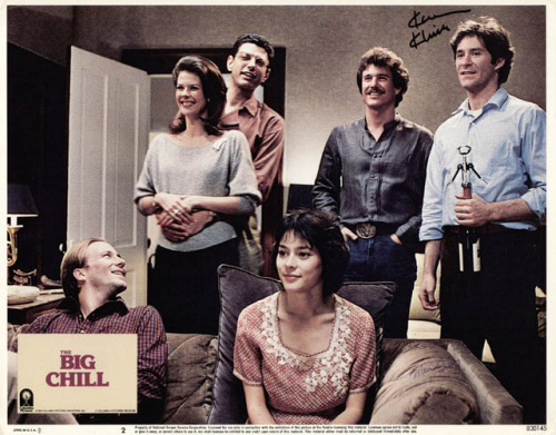 Signed lobby card for the 1983 film, The Big Chill (via History for Sale).