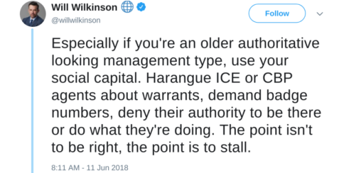 ayamccabre:Remember that one old white guy who wears a suit and wheels his bike very slowly between the police line and the protestors? Be that guy.