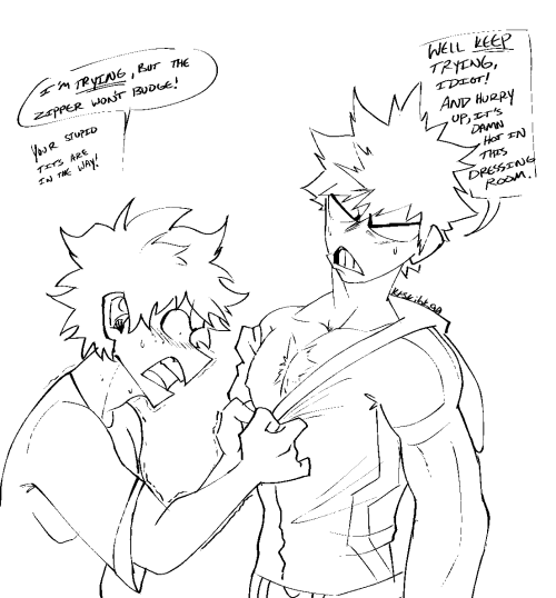 ※ Bakugou And Izuku Had To Trade Costumes For A Pro Hero Magazine Photoshoot.