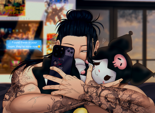 Seen A Reference On Pinterest And Thought Of How Geto Definitely Collects Sanrio Plushies Like Its A
