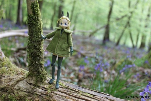 In the woods with Elise von Dietrich (Sky Girls).