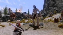 Berlusconi-Skyrim:  Vs巨人　またしてもリコリスさんと…… 生き生きとした戦闘シーンを撮影したかった…