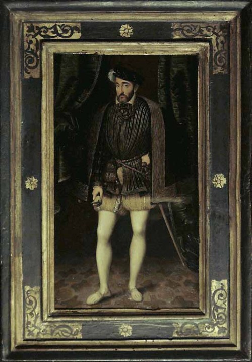 Atelier de François Clouet - Henri II (1519 - 1559), Roi de France (réduction du portrait grandeur n