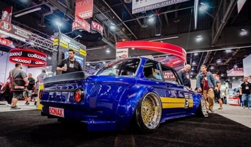 carsthatnevermadeitetc:   BMW 2002 MBeast, 2019 (1972) by Dalmakis Performance. Presented at SEMA, a 2002 repowered by a  BMW twin-turbo 3.0 litre S55 engine from an M3/M4