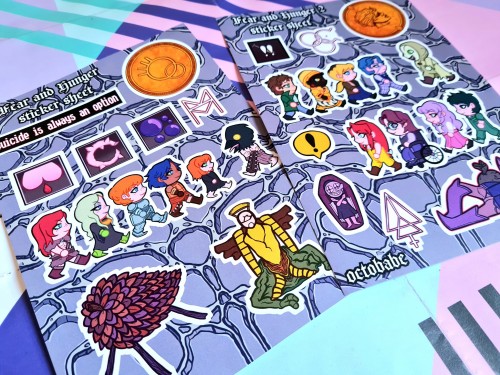 My Fear And Hunger Sticker Sheets Are Available At My Etsy Here
