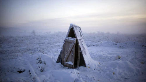 coolthingoftheday:  The village of Oymyakon in northern Russia is one of the coldest permanently inhabited locales on the planet, clocking in at a yearly average of -15.5 C (4.1 F). Picture 1: Oymyakon. Picture 2: The power station is forced to burn