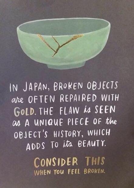 iamthespaceboy: Kintsugi.   “What’s broken can always be fixed. What’s fixed