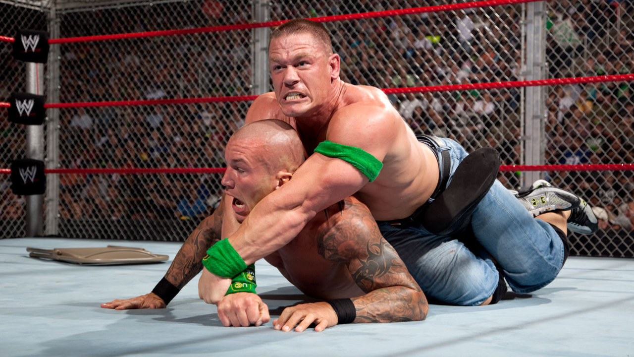 fishbulbsuplex:  John Cena vs. Randy Orton  I wonder if John can lock in the STF