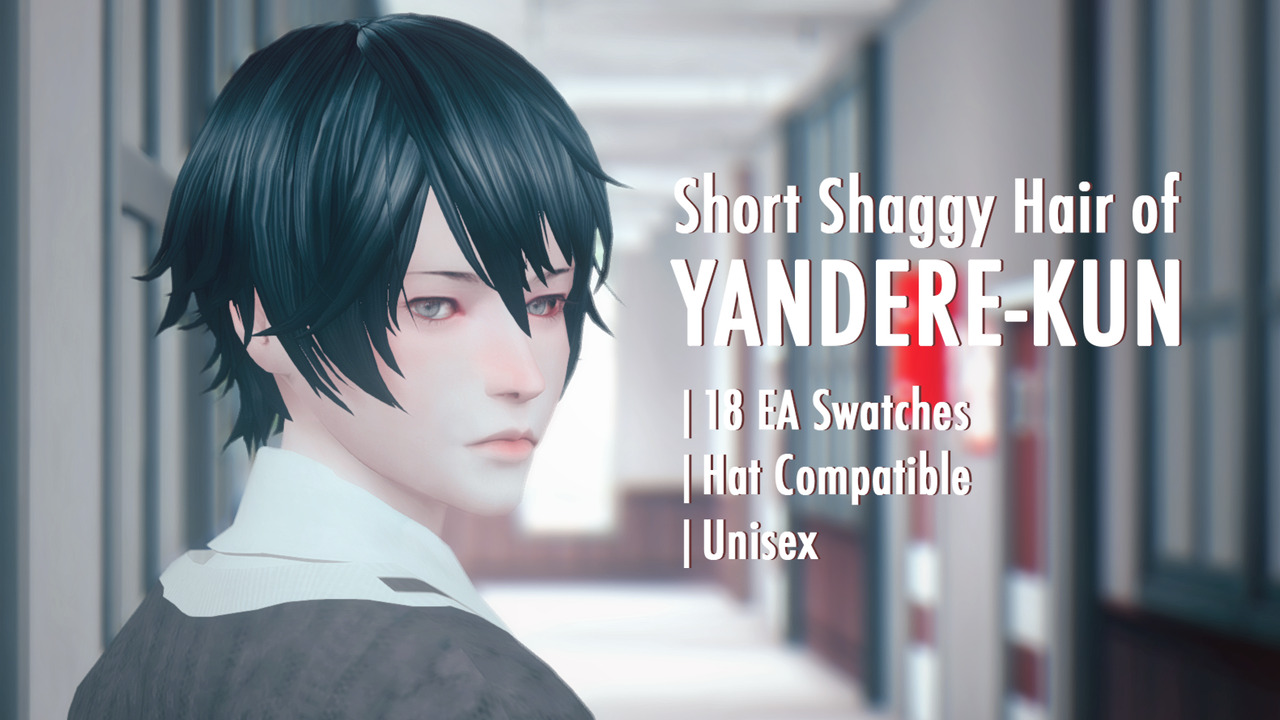 ง(⍢ )ว ⁾⁾ — Yandere-kun - Short Shaggy Hair Credits:...