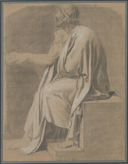 Figure study for The Death of Socrates by Jacques-Louis David. French, c. 1786-1787. The Metropolita