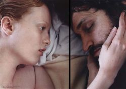 supermodelgif:  Vincent Gallo and Karen Elson by Michael Sanders  