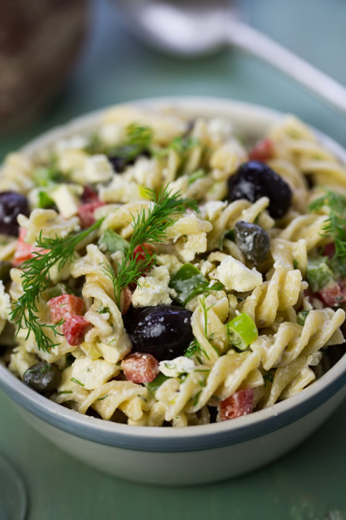prettypasta:Greek-Style Pasta Salad