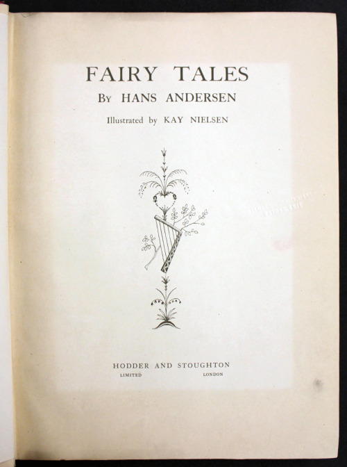 muspec:This 1924 book of Hans Christian Andersen’s fairy tales features illustrations by Kay Niels