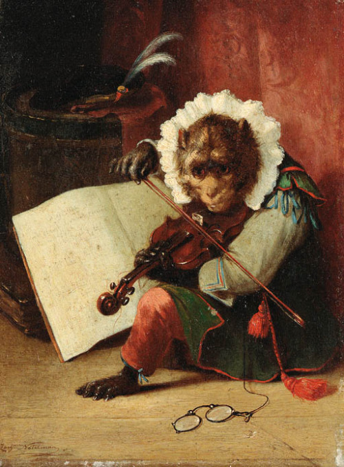 The Monkey Musician, Zacharie Noterman (1820-1890)
