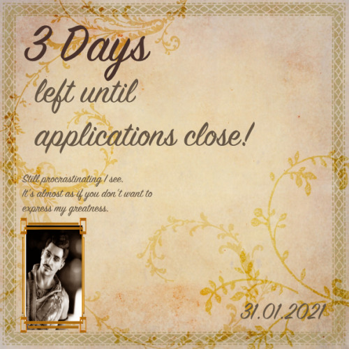 ATTENTION EVERYONEAnd one day closer with just 3 DAYS left to apply! If you want to contribute as an
