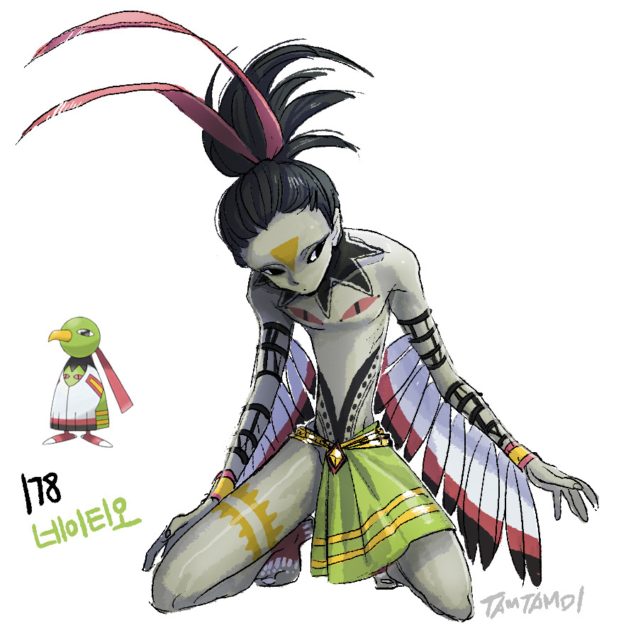 tamtamdi:  Pokemon Gijinka 177.  Natu   178.  Xatu   