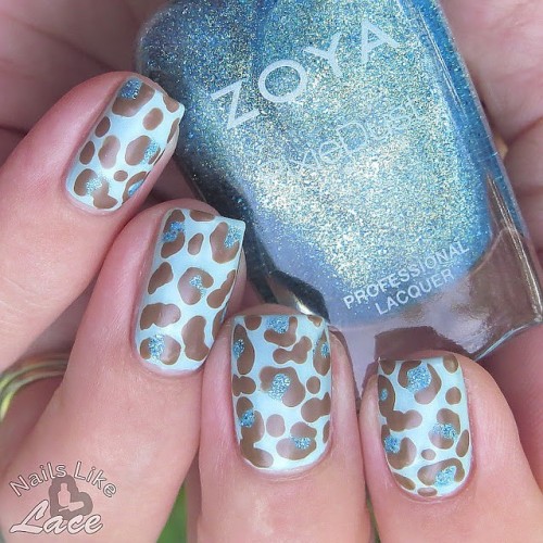 A fun leopard print for @digitaldozen’s patterns week using @chinaglazeofficial Kinetic Candy,