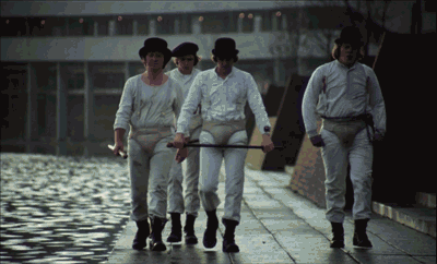 of-felliniesque:  ready for a bit of old ultra-violence, welly .. welly .. welly