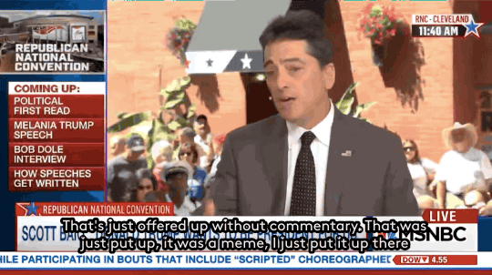 milkdromeduh:  laughingacademy:  refinery29:   Tamron Hall just absolutely demolished Scott Baio’s stance that misogynistic tweets are “just a joke.” And that ESPECIALLY matters this year After the actor took to the RNC stage to promote Trump, the
