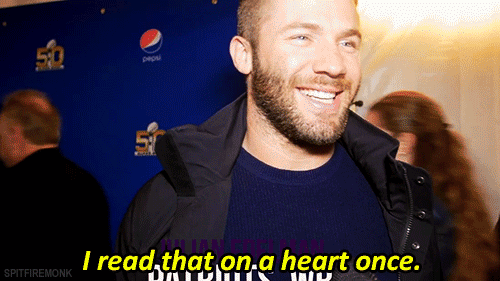 spitfiremonk:  Julian Edelman talks Valentine’s Day.