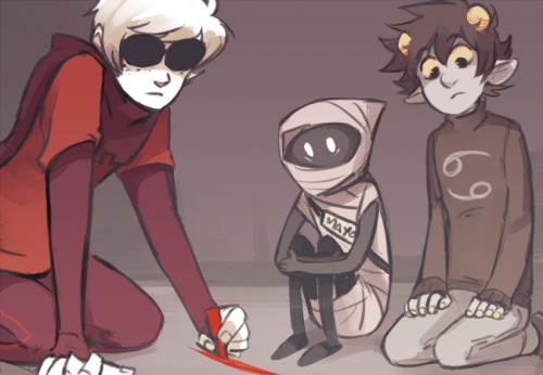 those Dave and Karkat panels I did for the update :^) although I was just suspecting they might be in an update and didn’t actually know(and yeah I don’t have the actual panel with the hopscotch d sorry!)