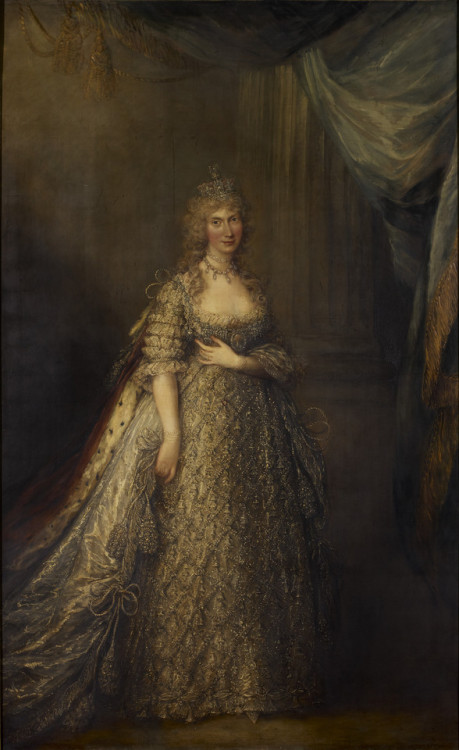 Portrait of Princess Caroline of Brunswick in her wedding dress by Gainsborough Dupont, circa 1795-1