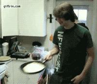 failsnet:  Tumblr Fails.net - Hey the pan landed pancake side up!