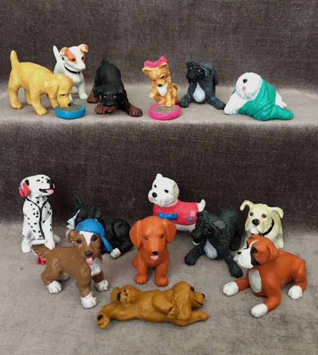 90's toy dog with puppies