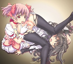 afsen90:akemi homura anus cunnilingus kaname madoka loli pantyhose puella magi madoka magica pussy suzuki24 torn clothes uncensored yuri | #284837 | yande.re