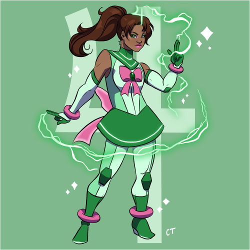 ct-draws: I redesigned a bunch of the main characters from Sailor Moon! Up next is Makoto Kino aka S