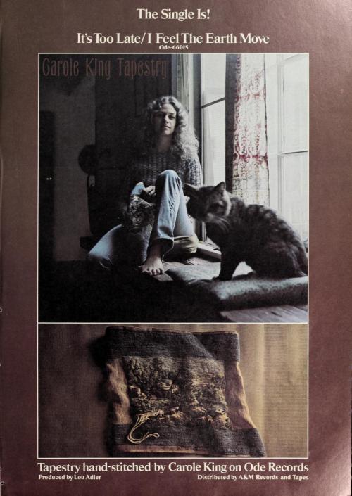 thegroovyarchives: Carole King Tapestry Advertisement, 1971.From the April 24th, 1971 issue of Cash 