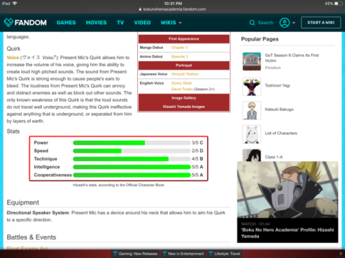 Present Mic Has Higher Intelligence Stats Than Eraserhead?????