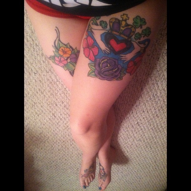 Irish pride 🍀 Happy Saint Patricks Day! #irishtattoos #happysaintpatricksday #floraltattoos