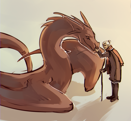 fozmeadows:moni158:Girl and her dragon growing up and growing old together and stuff. ( I picture 