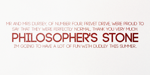 trenchcoatandwings:  Harry Potter books - first and last lines inspiration [x]