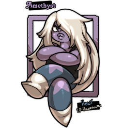 2d-dungeon:  Been watching Steven Universe with Valentine, so I doodled Amethyst. :) 
